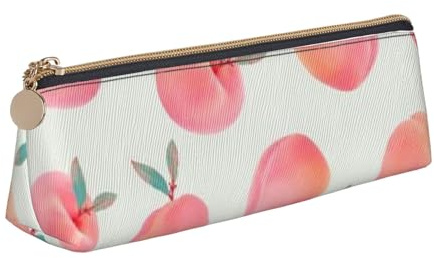 JRBWTDBW Federmäppchen aus Leder, schlankes Design, Stifteetui mit metallischem Reißverschluss, für Studenten, Büro, Uni, Mittelschule, Stifteetui, weiß, Einheitsgröße, Schulranzen-Set