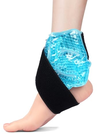 AOOWU Poche de glace réutilisable pour soulager la douleur, œdème, tendinite, fasciite, entorse, chaud/froid