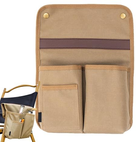 Rrlihjgu Borsa per sedia da campeggio, braccioli per sedia a rotelle, borsa per sedia da campeggio, grande capacità, borsa per sedie da spiaggia, multifunzionale