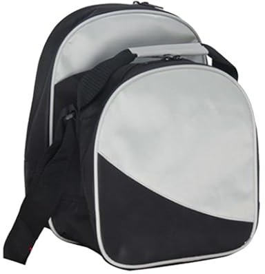 Bowlingtasche mit einem Ball | Tragetasche für Bälle: 1 Bowling-Tasche für Bälle, mit Platz für ein Paar Schuhe bis Größe 10 für Männer und zusätzliches Zubehör, Silber grau, Consulte la descripción