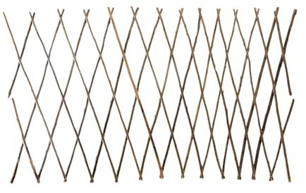 MOHOME Recinzione Traliccio Estensibile Rami Vimini Legno 120 x 200 cm Naturale Esterno Interno Piante Rampicanti Giardino Ringhiera Balcone Terrazza Reticolato Privacy