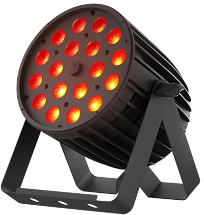 SHEHDS 18x18W LED PAR Lights, RGBWA+UV 6-in-1, 23-49° Zoom/Wash/Strobe, Scene DJ Light, DMX512, Sound Active, Aluminium Shell, für Bühne, Disco, Club, Party