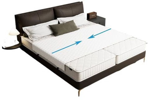 NihaoWXM Conector De ColchóN De Cama Kit convertidor de Puente de Cama de Dos plazas a King, Relleno de Espacio for Cama King, Conector de colchón Ajustable, Correa de Hebilla de plástico
