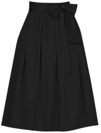 Dirndlschürze Midi Traditionelle Jacquard SchürZe für Dirndl Trachtenschürze Damen DirndlschürZe hochwertige Traditionelles Bequem & Pflegeleicht Perfekt für Trachten & Festlichkeiten (1-Black, M)