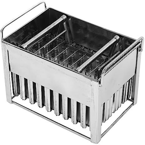 Rcniso Máquina de Moldes para Helados de Acero Inoxidable, 40 Uds., Molde para Helado de Acero Inoxidable para Hacer Gelatina de Helado