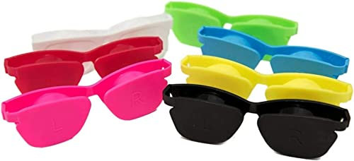 SPORTS WORLD VISION 3PC Sunglasses Design Contact Lens Case | Flip Top Flat Optishade Colored Contact Lens Holder | Cute Travel-Friendly Contact Lens Solution Case Box with Multiple Colors