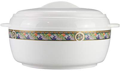 Asian Karishma Insulated Casserole Serving Dish With Lid Food Warmer Hot Pot Hot Food Storage Container Thermo Thermal Serving Dish 3500ml, White