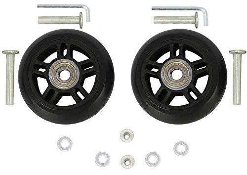 ORO Kofferrollen Ersatzrollen 60/64/68/70/75/78/80/87/90mm 8mm Zenter Lager ID Gummi Rollen Räder 1Paar Mute Gepäck Koffer Ersatz Wheels (70 * 19 * 8mm)
