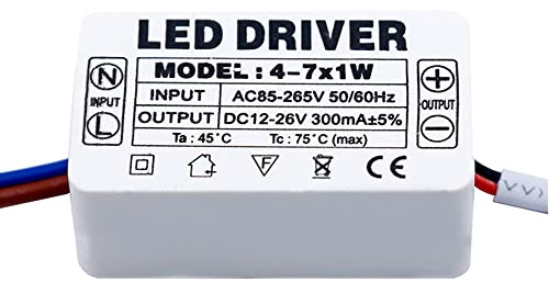 YSSMAO Conductor LED 300mA 1-3W 4-7W 8-12W 18-25W 36W 300MA LED Fuente de alimentación LED Adapt Unidad AC85-265V LED Luces transformadores Controlador para Leds