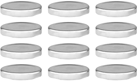 WELLGRO Einmachdeckel To 53 - silber, Metall, Ersatzdeckel für Einmachglas - verschiedene Mengen wählbar, Stückzahl:12 Stück
