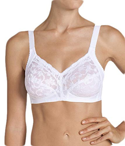 Reggiseno Triumph Senza Ferretto Classico Pizzo Taglie Grandi Delicate Doreen N Tg.3 Coppa F Bianco 0003