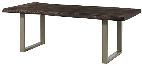 MASSIVMOEBEL24.DE Esstisch Mango grau lackiert Freeform | 200x100x77 cm (BxTxH)53kgModernzerlegtvollmassivMASSIVMOEBEL24.DE