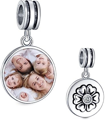 NINGAN 925 plata esterlina personalizada foto encanto bebé foto pulsera collar colgante para damas Joyería regalo