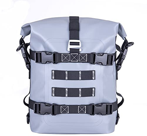 WILD Herat Motorrad-Schutzbügel-Tasche – Wasserabweisender Heckträger für Kofferraum, Motorradaufbewahrung für wichtige Ausrüstung und Zubehör (grau) (Grau)
