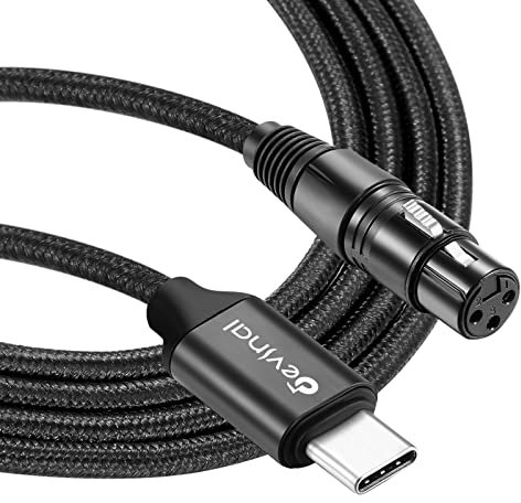 Devinal XLR to USB C Cable, Upgrade USB C Microphone Cable USB Type-C to XLR Female Cord Connector Adapter Compatible with Samsung Google Huawei Xiaomi Smartphone or MacBook 25 FT