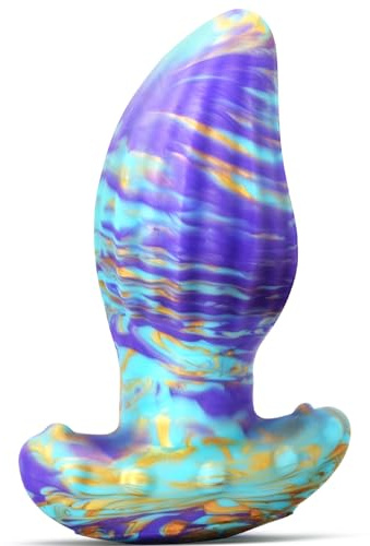 MEBAULT Anal Plug Butt Plug with Safe T-Shaped Base Mixed-Color Silicone Prostate Massager Dilator Sex Toy for Women Men Masturbation (L)