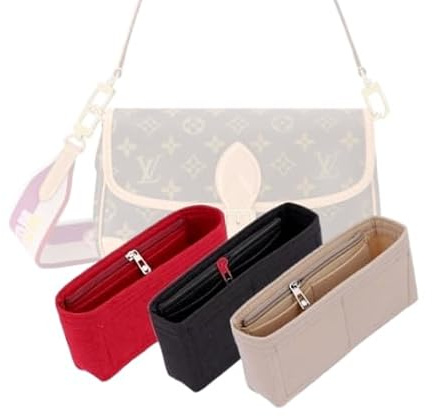 LinerLink Taschen-Organizer für LV Diane Handtasche (24 x 15 x 9 cm (L x H x T) (Beige, Stil A: Belichtung)