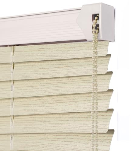 NIANXINN Jalousie Aluminium,Verdunkelungs-Rollo Holzeffekt Metalllamellen,Schlafzimmer,Büro Fensterjalousie,Jalousette für Sichtschutz,Lichtsteuerung,Anpassbar,Breite x Höhe (180cm x 100cm)