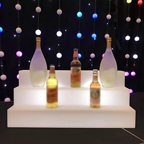 Weinregal LED-Flaschenständer LED-beleuchteter Schnapsflaschenständer beleuchtetes Flaschenregal 3-stufiges Flaschenregal für die Hausbar 3-stufige Getränkebeleuchtungsregale Farben und