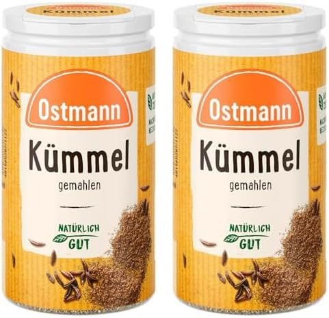 Ostmann Gewürze -Kümmel gemahlen | Würziges Aroma für Kohl-, Kartoffel- und Fleischgerichte | 35 g in der Streudose (Packung mit 2)