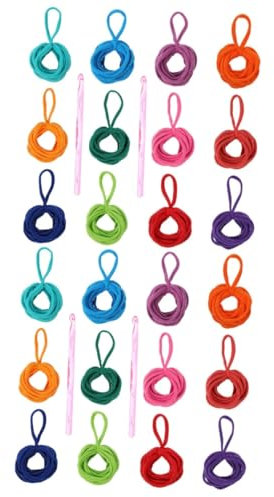 Artibetter 2 Ensembles tissé Tissage d'élastiques Corde tressée élastique Tricot Boucles de métier à Tisser Boucles de Tissage pour métier à manique Plastique