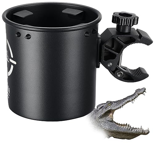 KEMIMOTO Motorrad Getränkehalter, Verbesserter Becherhalter mit 15mm-38mm Metallklemme, 1000ml Fahrrad Wasserflaschenhalter für Scooter, Boot, Kinderwagen, Rollstuhl, Golf, Traktor, UTV