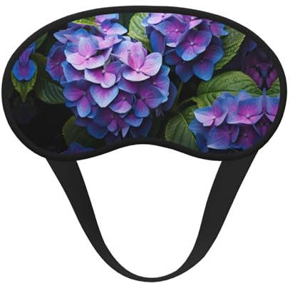Masque de sommeil à couverture complète avec hortensia violet