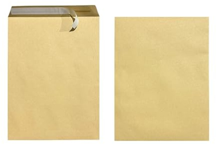 50 x Premingo fraktpåsar C4 A4 brun utan fönster, självhäftande med självhäftande remsor, 90 g/kvm, mått 229 x 324 mm kuvert kuvert kuvert