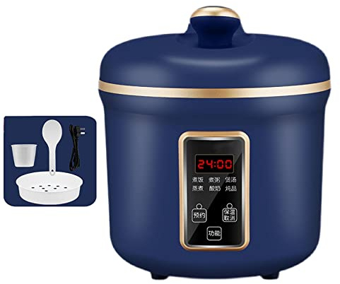 Cuociriso con vaporiera (3L), pentola Interna Antiaderente, Isolamento Intelligente e prenotazione 24 Ore su 24, prepara Riso e Verdure Sane al Vapore, 220-240 V USA/UE
