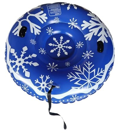 SheerFaring Tubo de Nieve Inflable Trineo Inflable Tubo de Esquí de 150 Cm de Diámetro Resistente Azul con