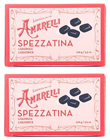 Amarelli - Spezzata Lakritz mit seiner und unverwechselbaren Geschmack - 2x100 gr