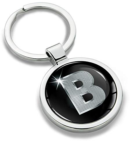 Biomar Labs Porte-clés en forme de lettre de l'alphabet 3D en acier inoxydable personnalisable pour clés de voiture et clés de maison Disponible en argent