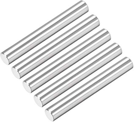 sourcing map 5stk. Passstift 304 Edelstahl Zylindrischer Regalstützstift Befestigungselemente Silber Ton 6mm x 45mm