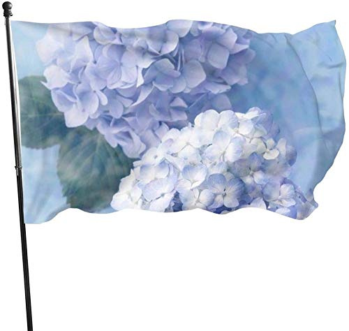 Bandera de jardín de Hortensia serrata de temporada, bandera de fiesta familiar, decoraciones de 3 x 5 pies para el hogar al aire libre