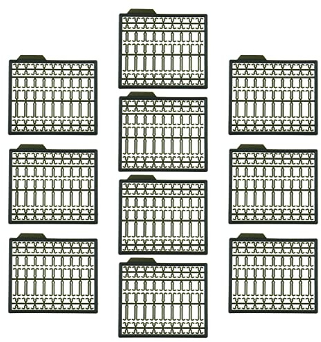 Be In Your Mind 10pcs Appâts Pêche à la Carpe Boilie Bait Stops Cheveux Plate-Forme en Plastique Bouillettes Stopper Barbel Course Carpe Matériel de la Pêche au Coup Accessoires de Pêche, Vert Herbe