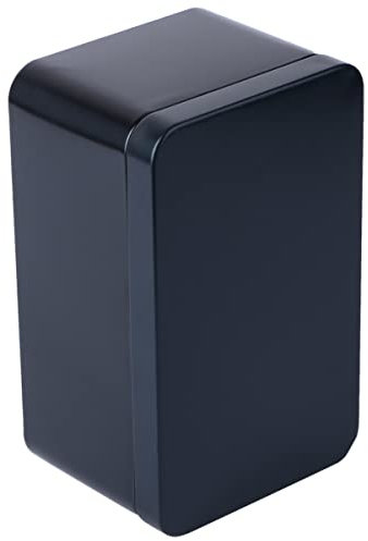 HOMSFOU Rechteckige Blechdose Für Teeblätter Und Süßigkeiten Tragbare Aufbewahrungsbox Aus Robustem Weißblech Schwarz Für Hausgebrauch Organizer