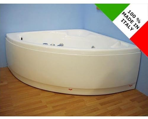 Vasca da bagno angolare con idromassaggio 130x30 cm