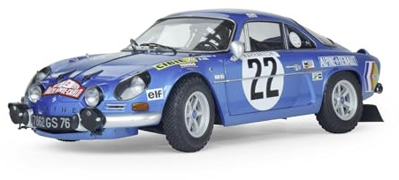 IXO Collections 1:8 IXO Renault Alpine A110 Rally (WB) - Modellbau, Standmodellbau, hochwertiger Bausatz, Modellbausatz, Lichtfunktion, Bausatz, Blau