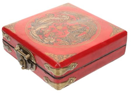 SAKURRDD Box Antike Schmuckschatulle Schatztruhe Andenkentruhe mit Deckel Foto Requisite Schmucktruhe Holz Bonbonschachtel Schmuck Aufbewahrungsbox Schmuckschatulle Holz Souvenir Eisen/1473