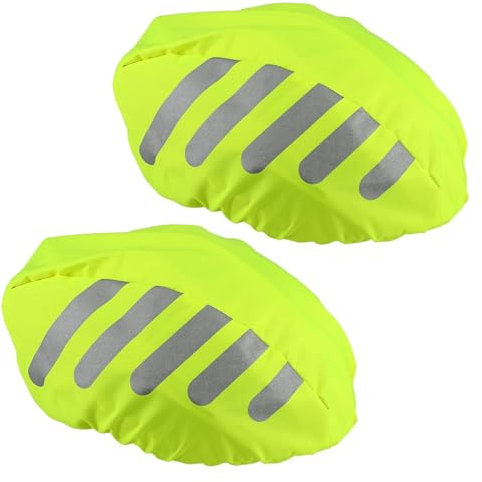 Miiepls Fahrradhelm Regenüberzug 2 Stück Regenschutz für Fahrradhelm, Wasserfester Winddichter und Atmungsaktiver Helmüberzug, Fahrrad Eflektierende Regenhaube, für Fahrten Reisen und Ausflüge