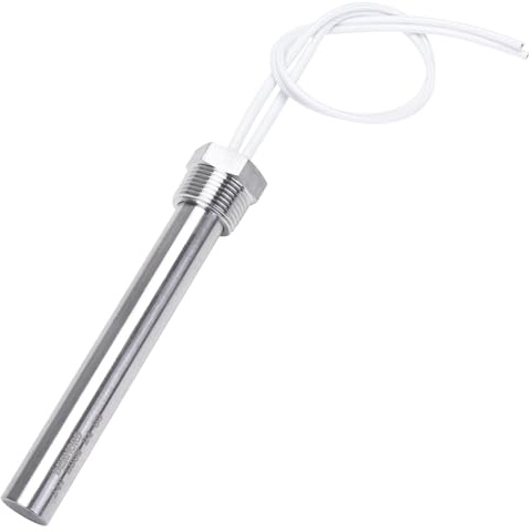 DERNORD Heizelement Mehrzweck DIY Heizstab 24V 500W mit 3/4 Zoll NPT Flansch Einzelrohr Edelstahl Heizpatrone