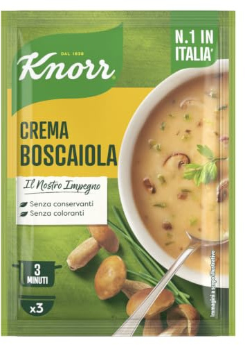 Knorr Crema Boscaiola, Piatti Pronti Knorr con Verdure da Agricoltura Sostenibile, Senza Coloranti, Senza Conservanti, Vegetariano, 85 g