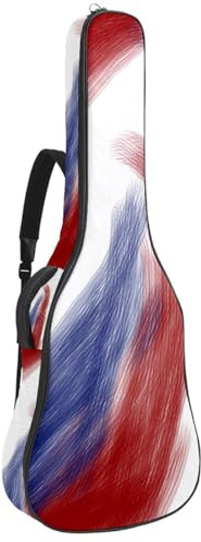 Eslifey Tasche für Akustikgitarre, Feuerwasser, chinesisches Tai-Chi, Retro, verstellbarer Schultergurt, Gitarrenkoffer, Gigbag 101,6 cm, 104,7 cm, 106,7, Mehrfarbig 4, 42.9x16.9x4.7 in,