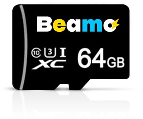 Beamo Preloaded 64GB Raspberry Pi OS MicroSD Card - Ready to Boot, No Flashing Needed - U3 Class 10 - for Raspberry Pi 5, 500, 400, 4B, 3B+, 3A+, Zero 2 W & Compute Module - 64-Bit OS Preinstalled