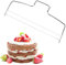Souvik 2 Pezzi Taglia Torta a Strati in Acciaio Inox Regolabile in Altezza con 2 Seghe a Filo per Torte per Strati Uniformi Ideale per orte e Pane Tagliabase per Torta Spezzatorta (linea retta 2)