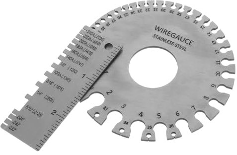 Alipis Multi Functional Wire Gauge Measurement Device Metal Thickness Measuring Tool Set for Welding Fabrication