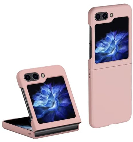 Topme Coque de téléphone Hard Skin pour Samsung Galaxy Z Flip 7 FE/Samsung Galaxy Z Flip7 FE 2025 6.7, Manchon de Protection Antichoc en Polycarbonate - Rose