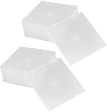 VILLCASE Custodia Per Cd e Dvd Sottili Trasparenti, Scatole in Plastica Anti-graffio Per Archiviazione Domestica e Professionale, Set Da 20 Pezzi Per Organizzatore Multimediale