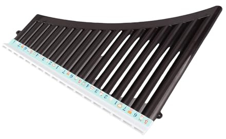 TOPINCN Panflöte mit 18 Pfeifen, C-Taste, Langlebiges ABS-Blasinstrument für Studenten, Anfänger, mit Tasche (BLACK)