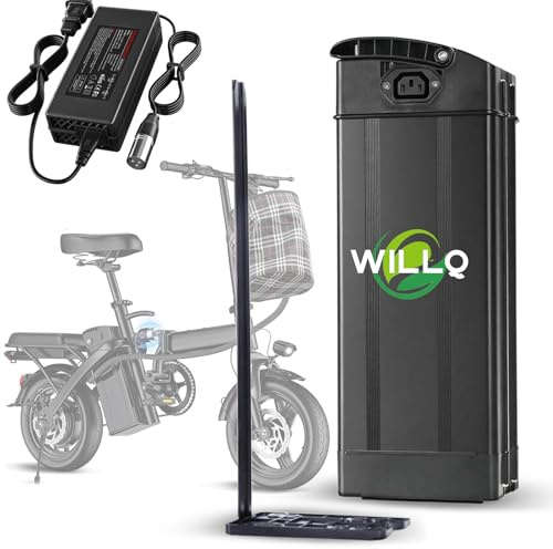 WILLQ Batterie pour vélo électrique 48 Volts, 10 Ah, au Lithium, avec BMS 30 A et poignée, pour Moteurs de VTT de 100 à 500 W.